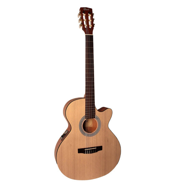 Cort - Slim Body Acoustic Electric Classical Guitar - Open Pore