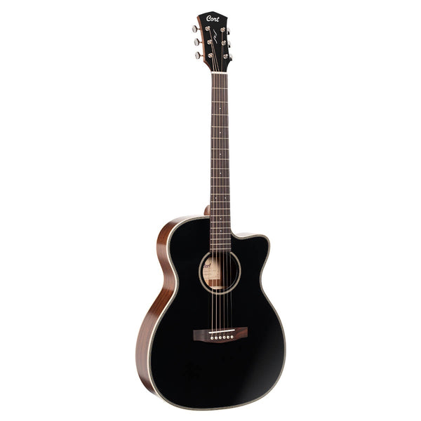 Cort - Essence OC4 Acoustic Electric Guitar - Black Top Semi Gloss