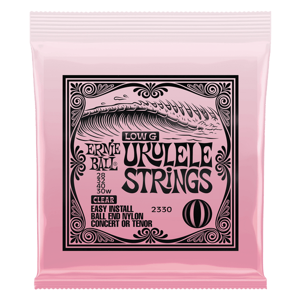 Ernie Ball - Ball End Nylon Ukulele Strings - Wound G (Clear)