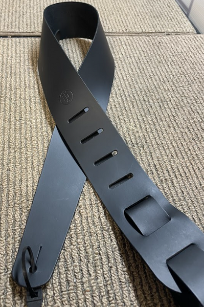 LM - Leather Guitar Strap - Black