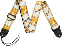 Fender - Monogrammed Strap - White/Brown/Yellow