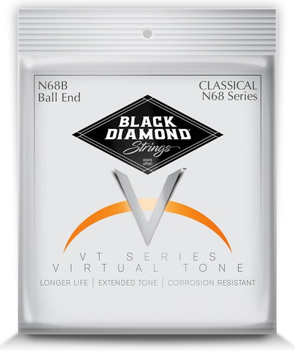 Black Diamond - Classical Silver/Clear Tie End & Ball End Strings - High