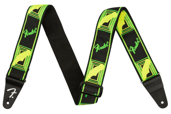 Fender - Neon Monogrammed Strap - Green/Yellow