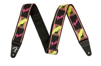 Fender - Neon Monogrammed Strap - Yellow/Pink