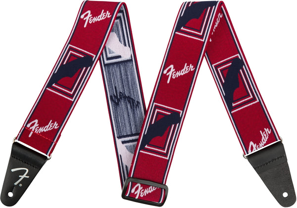 Fender - WeighLess Mono Strap - Red/White/Blue