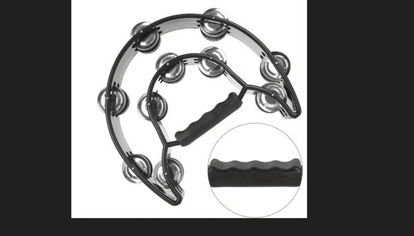 Black Tambourine Half-Moon Percussion