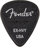 Fender - Wavelength 351 Extra Heavy Guitar Picks - Black (6 Pack)