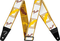 Fender - WeighLess Mono Strap - White/Brown/Yellow
