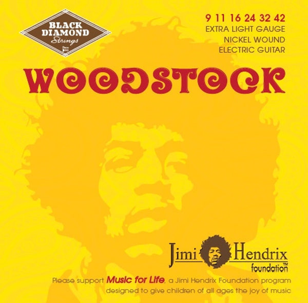 Black Diamond - Jimi Hendrix Electric Nickel Strings - Medium