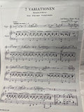 Weber - 7 Variations Op. 33  for Piano and Clarinet (Second Hand)