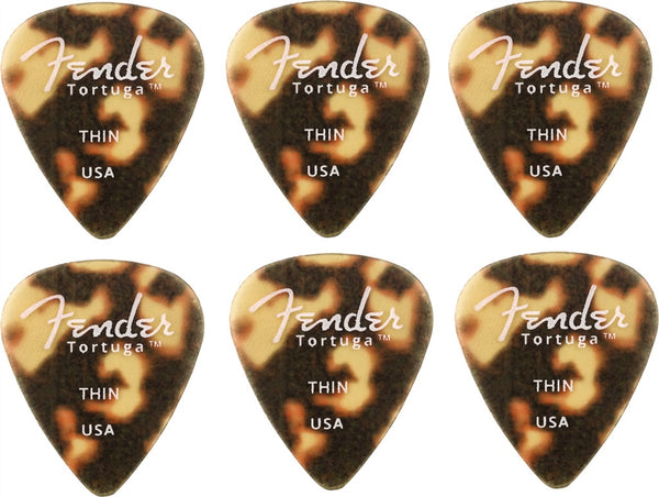 Fender Tortuga Ultem 351-Shaped Guitar Picks Thin