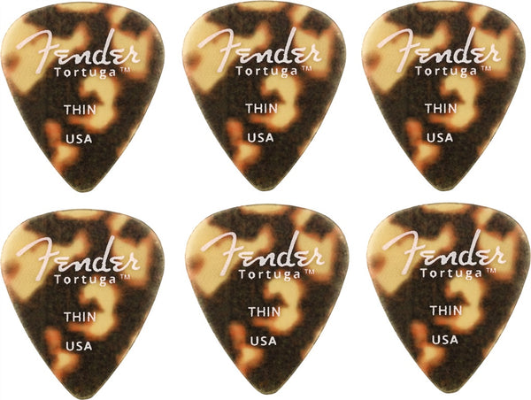 Fender - Tortuga Ultem 351 Guitar Picks - Thin (6 Pack)