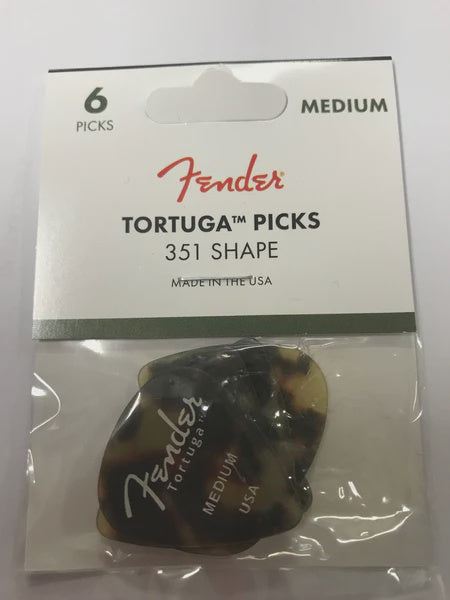 Fender - Tortuga Ultem 351 Guitar Picks - Medium (6 Pack)