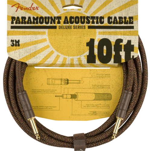 Fender - 10' Paramount Series Acoustic ST/ST Instrument Cable - Brown