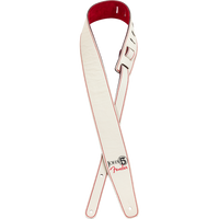 Fender - John5 Leather Strap - White/Red