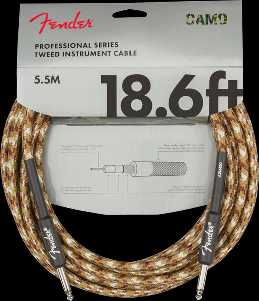 Fender Pro 18.6' Inst Cable Desert Camo