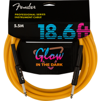 Fender - Professional 18.6' Glow in the Dark Instrument Cable - Orange