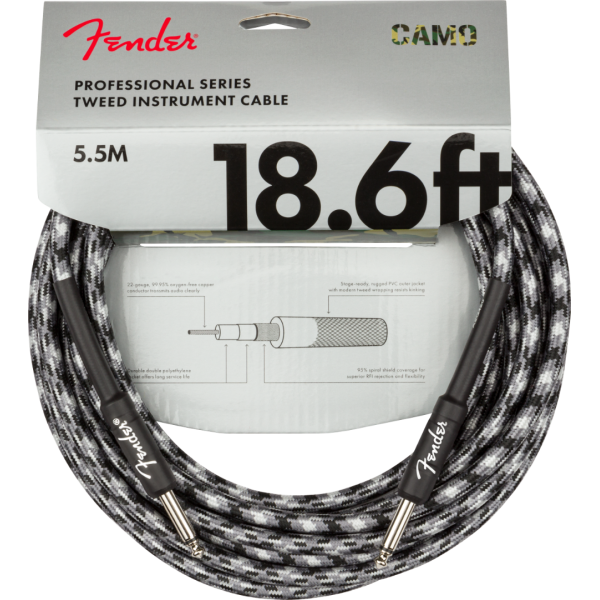 Fender - Professional Series 18.6' Instrument Cable - Winter Camo
