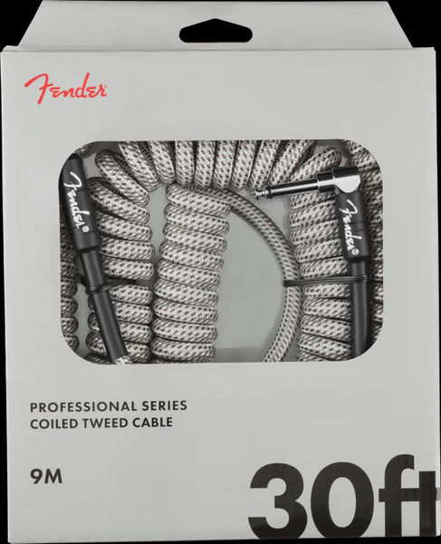 Fender - Professional Series 30' Coil Cable - White Tweed