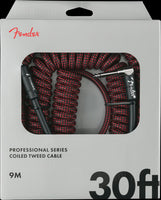 Fender - Professional Series 30' Coil Cable - Red Tweed