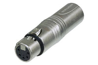 Neutrik -  NA3M5F - 3 pole XLR male - 5 pole XLR female for lighting (DMX) applications.