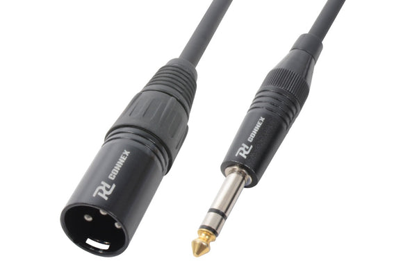 PD Connex - XLR Male to 6.3mm Stereo Jack Audio Lead - 8m