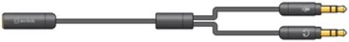 3.5mm TRRS Quad Socket to Headphone and Mic 0.2 Metres Product Code: 112.129