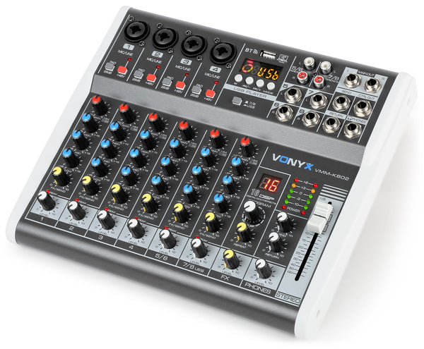 Vonyx - 8 Channel Music Mixer with DSP