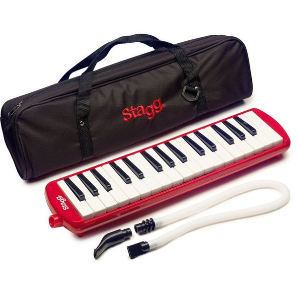 Stagg Melostar Reed Keyboard 32 Keys w/ Tube And Bag Red