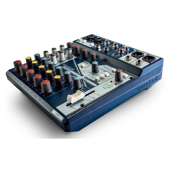 2-MONO 3-STEREO MIXER W/USB I/O + FX NOTEPAD8FX Soundcraft
