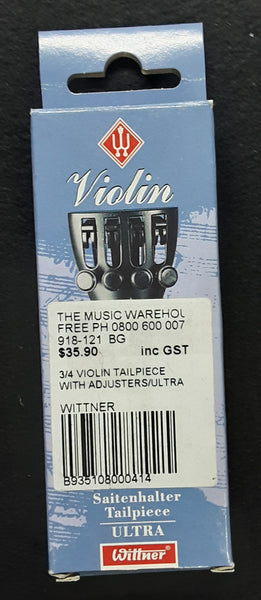 Wittner Violin Tailpiece Ebony - 3/4 Size