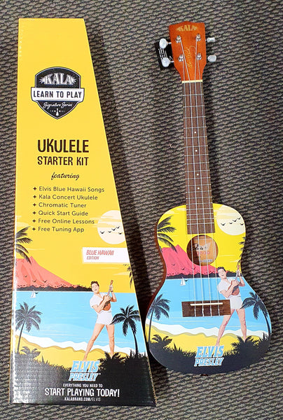 Kala Elvis Concert Ukulele - Blue Hawaii