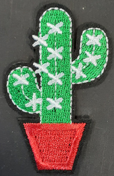 Flowering Cactus Fabric Badge