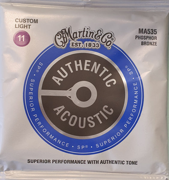 Martin - Authentic Acoustic Phosphor Bronze Guitar Strings - 11/52