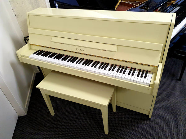 Kawai - CX-5 White Upright Piano with Piano Stool