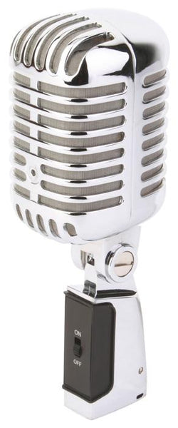 Power Dynamics Cardioid Capsule Retro Style Chrome Microphone