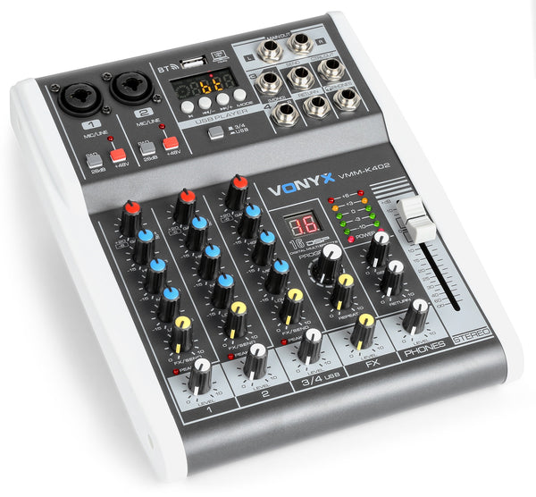 Vonyx - 4 Channel Music Mixer with DSP