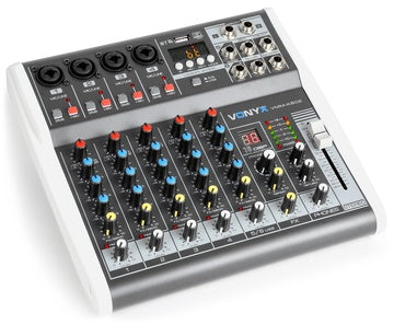 Vonyx - 6 Channel Music Mixer - With DSP