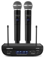 Vonyx - Dual Digital UHF Wireless Microphone Set - 2 Microphones