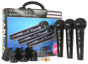 Vonyx - VX1800S Dynamic Microphones 3 Set