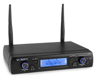 Vonyx - Wireless Microphone UHF 16-Channel with 2 Handheld Mics