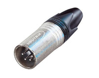 Neutrik - NC4MXX - 4 pole male cable connector with Nickel housing and silver contacts.