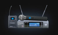 Pasgao Wireless Mic System with Belt Pack and Handheld Mic