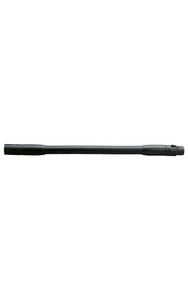 K&M Gooseneck - 300mm Long - 3 pole plug NC3MX XLR terminating in a 3 pole bushing with NC3FX XLR spring bushing