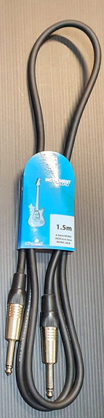 Guitar Lead - 6.3mm Mono Jack to 6.3mm Mono Jack 1.5 Metres