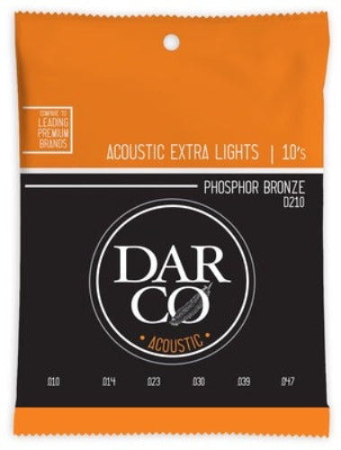 Darco - Phosphor Bronze Acoustic Guitar Strings - Extra Light 10/47