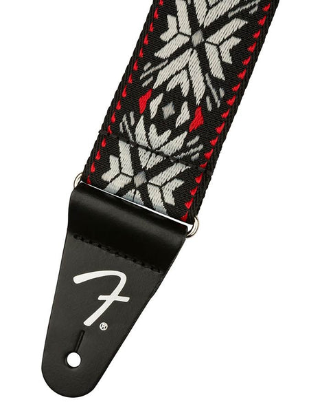 Fender - 2" Pasadena Woven Strap - Red Snowflake