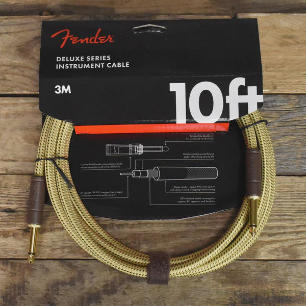 Fender - Deluxe 10' ST/ST Instrument Cable - Tweed