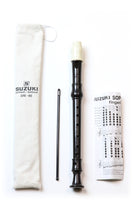 Suzuki Soprano Recorder - Black with White Mouthpiece