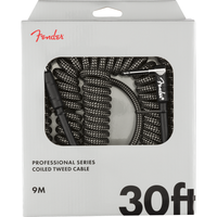 Fender - Professional Series Coil Guitar Cable - 9M (30FT) Grey Tweed